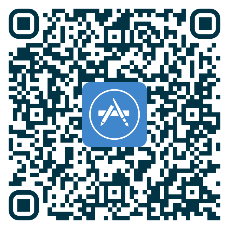 Scannen Sie den QR-Code, um die richtige Applikation im Apple Store herunterzuladen